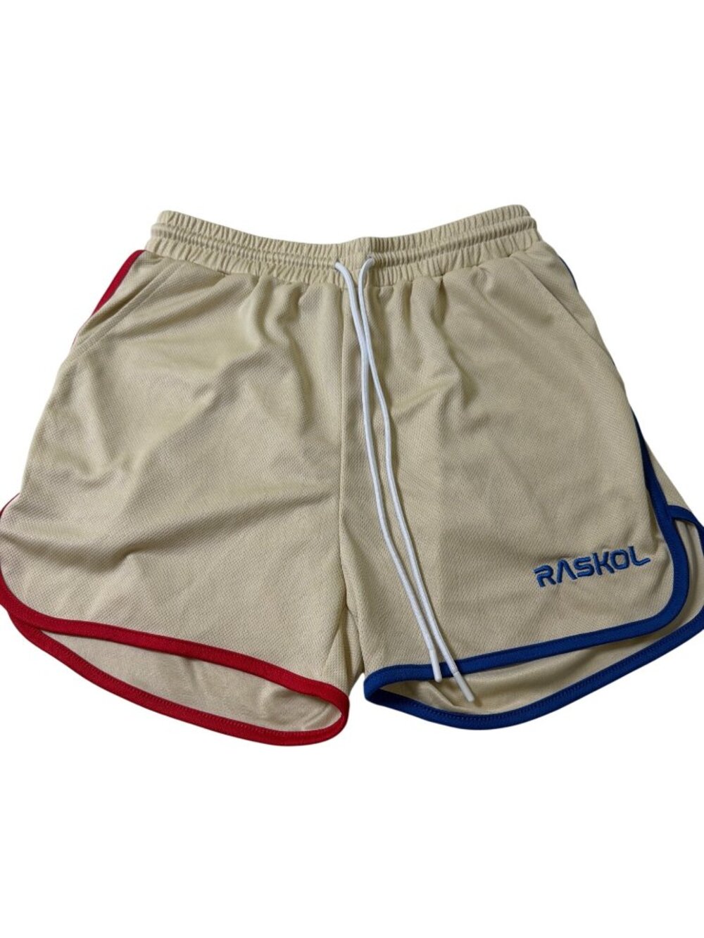 RASKOL Retro Cream Classic Bodybuilding Shorts, Large